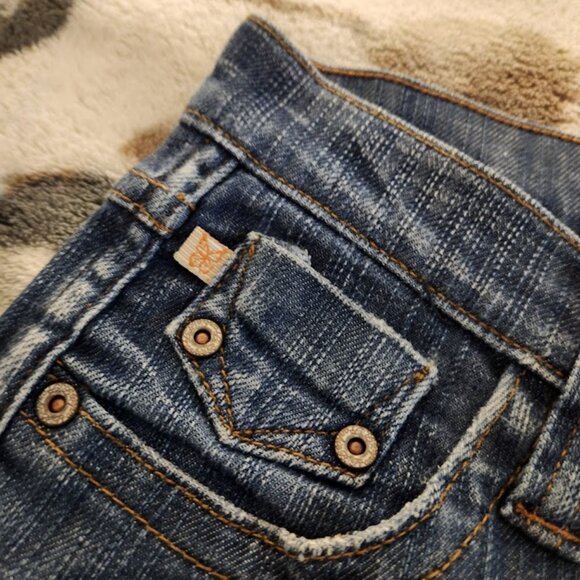 Vintage Frankie B Embroidered Butterfly Pockets Jeans Size 2 - Picture 8 of 14